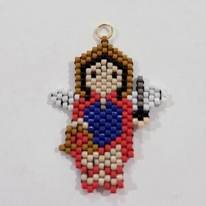 Handcrafted Beaded Angel Pendant